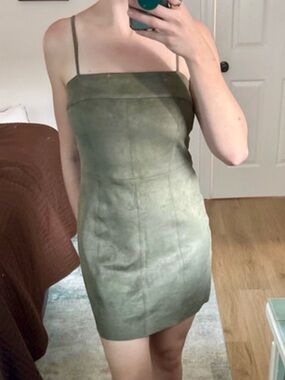 Olive Green Mini Dress